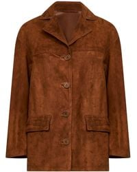Salvatore Santoro - Tobacco Suede Blazer Jacket - Lyst