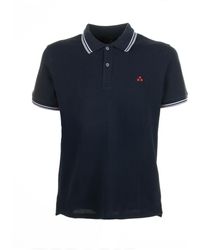 Peuterey - Polo Shirt With Contrasting Logo - Lyst