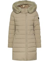 Peuterey - Seriola Long Puffer Jacket With Fur Trim Polyamide - Lyst