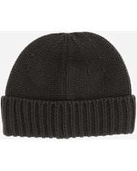 Woolrich - Wool Beanie With Logo Virgin Hat - Lyst