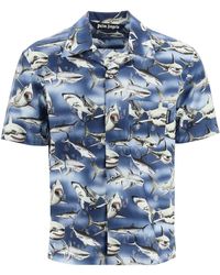 Palm Angels - Bowling Shirt With Print - Lyst