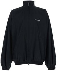 Balenciaga - High Neck Sweatshirt With Logo Lettering On Front And Rear - Lyst