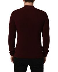 Dolce & Gabbana - Wool Half Zip Pullover Sweater Virgin Clothing - Lyst