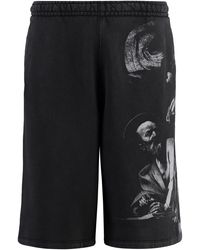 Off-White c/o Virgil Abloh - Printed Oversize Sweatshorts Cotton Short - Lyst