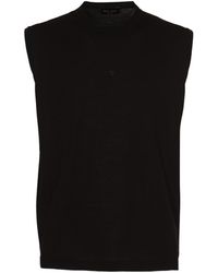 Roberto Collina - Round Neck Sleeveless Plain T-Shirt - Lyst
