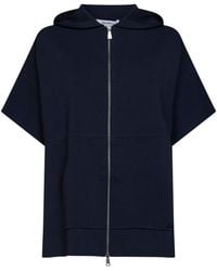 Max Mara - Viscose Crepe Mxmelogio Hooded Cardigan - Lyst