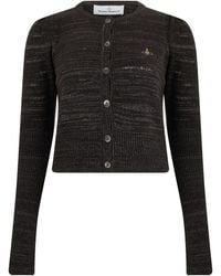 Vivienne Westwood - Cardigan With Embroidered Logo, Viscose Cardigans - Lyst