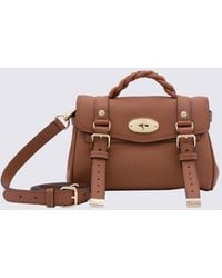 Mulberry - Leather Mini Alexa Heavy Grain Top Handle Bag - Lyst