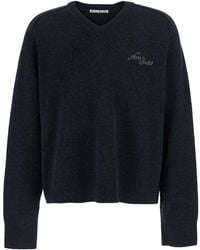 Acne Studios - Cotton Round Neck Sweater Top - Lyst