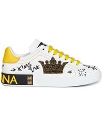 Dolce & Gabbana - Leather Portofino Sneakers - Lyst