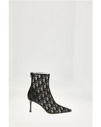 Dior - Oblique Bootie Technical Fabric And Leather Boot - Lyst