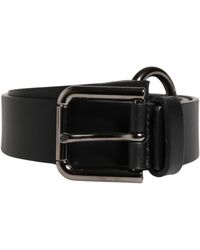 Dolce & Gabbana - Calfskin Leather Metal Buckle Belt Calf - Lyst