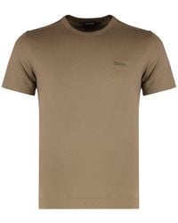 ZEGNA - Cotton Crew-Neck T-Shirt - Lyst