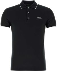 ZEGNA - Stretch Piquet Polo Shirt - Lyst