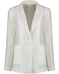 Calvin Klein - Single-breasted One Button Jacket - Lyst