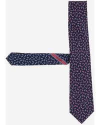Ferragamo - Silk Tie, Patterned Ties & Bow - Lyst