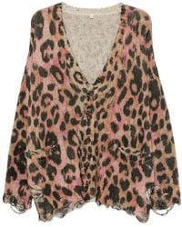 R13 - Leopard-Print Cardigan - Lyst