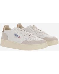 Autry - Sneakers Medalist Low Leather And Suede Rubber Trainers - Lyst