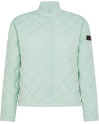 Peuterey - Mint Quilted Down Jacket With Buttons - Lyst