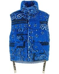Khrisjoy Oversize Sleeveless Down Jacket With Bandana Print