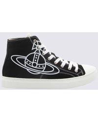 Vivienne Westwood - Black And White Canvas Plimsoll Sneakers - Lyst