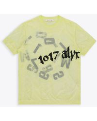 1017 ALYX 9SM - Translucent Graphic S/s T-shirt Neon Yellow Cotton Translucent T-shirt - Translucent Graphic S/s T-shirt - Lyst