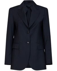 Max Mara - Single-Breasted Blazer Mstassenzi Virgin Wool Jacket - Lyst