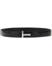 Tom Ford - Reversible Crocodile Leather Belt - Lyst