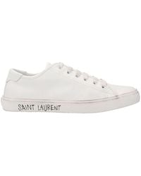 Saint Laurent - Malibu Low Top Sneakers - Women's - Rubber/cotton/calf Leather - Lyst