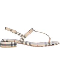 Burberry - "check" Pattern Sandals - Lyst