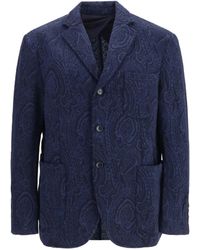 Etro - Single-Breasted Arnica Jacquard Wool-Blend Jacket - Lyst