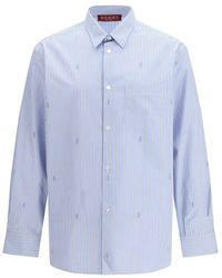 Gucci - Blue Cotton Pattern Shirt - Lyst
