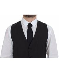 Dolce & Gabbana - Wool Stretch Dress Vest Blazer - Lyst