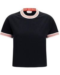 Versace - T-Shirt With Greca Details - Lyst