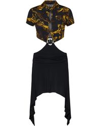 Versace - Watercolour Couture Mini Dress - Lyst