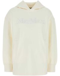 Max Mara - Cotton Blend Oversize Visiera Sweatshirt - Lyst