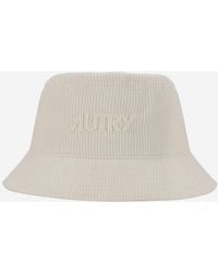 Autry - Velvet Bucket Hat With Logo - Lyst