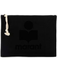 クラッチバッグ Isabel Marant Black Canvas Netia Pouch Isabel Marant Netia Pouch in Black | Lyst