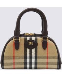 Burberry - Cotton Ll Highlands Mini Bowling Top Handle Bag - Lyst