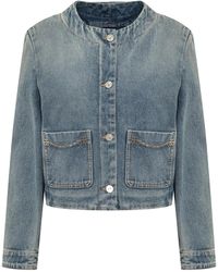 Givenchy - Blouson In Jeans With 4g - Lyst