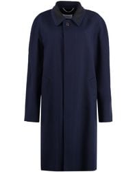 Maison Margiela - Single-Breasted Wool Coat - Lyst