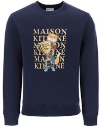 Maison Kitsuné - Fox Champion Crew Neck Sweatshirt - Lyst