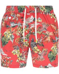 Hartford - Printed Polyester Swimming Shorts - Lyst