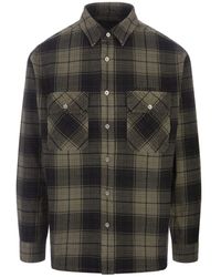 Purple Brand - Plaid Flannel Shirt With Logo And Monogram - Lyst