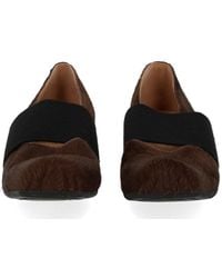 Uma Wang - Square Toe Leather Ballerina Flats - Lyst