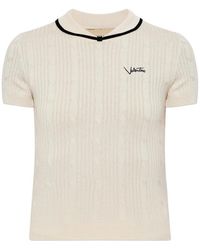 Valentino - Sweater Cream Cable-Knit Cotton - Lyst