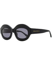 Marni - Ik Kil Cenote Oval Sunglasses 4Ie 53Mm Plastic (Acetate) - Lyst