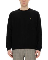 Vivienne Westwood - Cotton Crewneck Sweater - Lyst