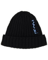 Marni - Logo Beanie Hat - Lyst