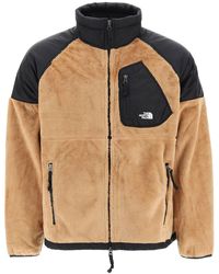 The North Face - Fleece Jacket With Nylon Inserts - Lyst